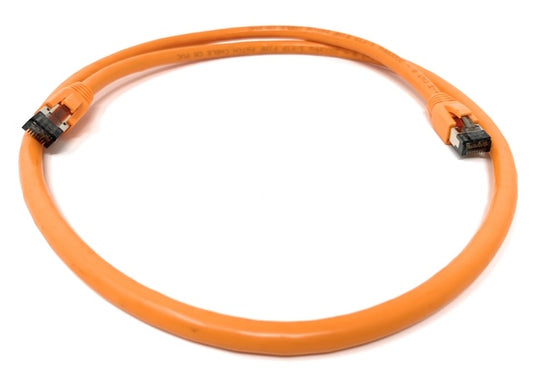 Cat8 Shielded 24AWG 40GB Ethernet Network Cable - 10 Feet - Orange