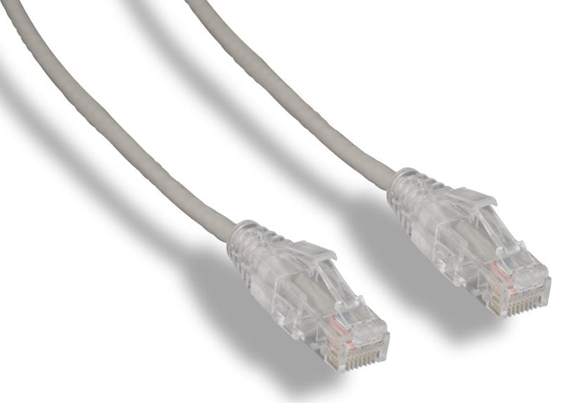 3Ft Gray Cat6 Slim Jacket 28awg Network Patch Cable 550MHz