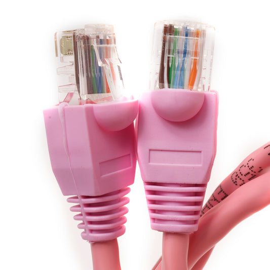 35ft Cat6 Ethernet Patch Cable - Pink Color - Snagless Boot