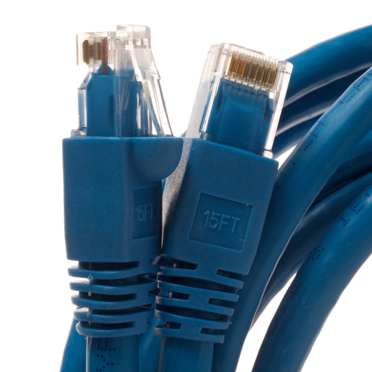 35Ft Cat6A 24AWG Blue Snagless Ethernet Network Patch Cable