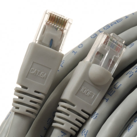 7Ft Cat6A 24AWG Gray Snagless Ethernet Network Patch Cable