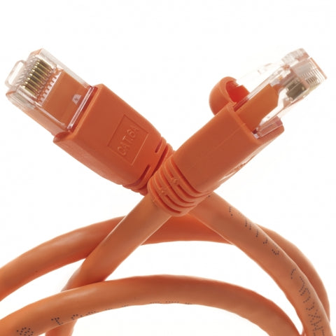 75Ft Cat6A 24AWG Orange Snagless Ethernet Network Patch Cable