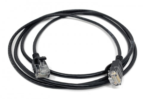 0.5Ft Cat6A UTP Slim Ethernet Network Booted Cable 28AWG Black