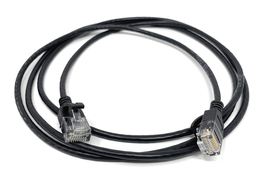 15Ft Cat6A UTP Slim Ethernet Network Booted Cable 28AWG Black