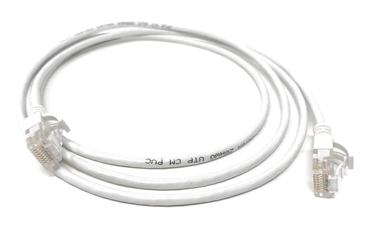 20Ft Cat6A UTP Slim Ethernet Network Booted Cable 28AWG White