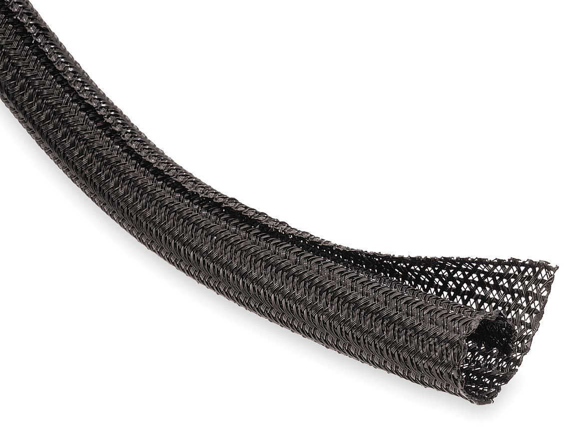 "Self Wrapping Braided Sleeving - Black 1""- Price Per Foot"