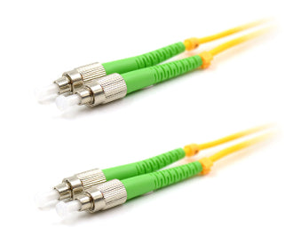 1 Meter FC APC /FC APC Duplex SingleMode 9/125 Fiber Optic Patch Cable