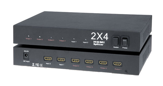 HDMI 2x4 Splitter with Full HD 1080p