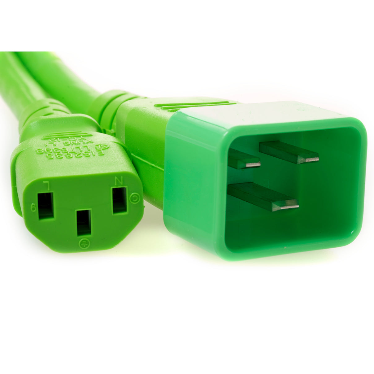 C20 Plug Male to C13 Connector Female 6 Feet 15 Amp 14/3 SJT 250v Power Cord- Green