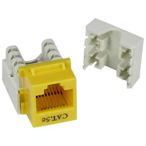Category 5e Keystone Jack-Yellow- Punchdown