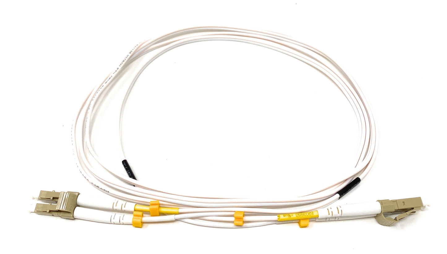 LC TO LC 10GB OM3 Duplex Multimode Fiber Optic Cable-1 Meter White Jacket
