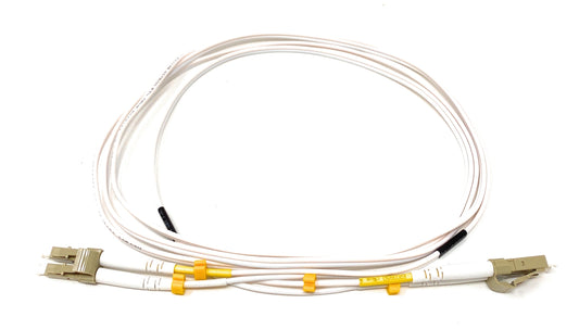 LC TO LC 10GB OM3 Duplex Multimode Fiber Optic Cable-5 Meter White Jacket