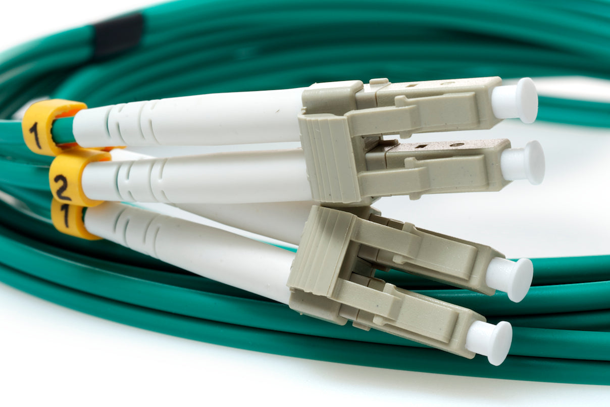 LC TO LC 62.5/125 Duplex Multimode Fiber Optic Cable-3 Meter Green Jacket