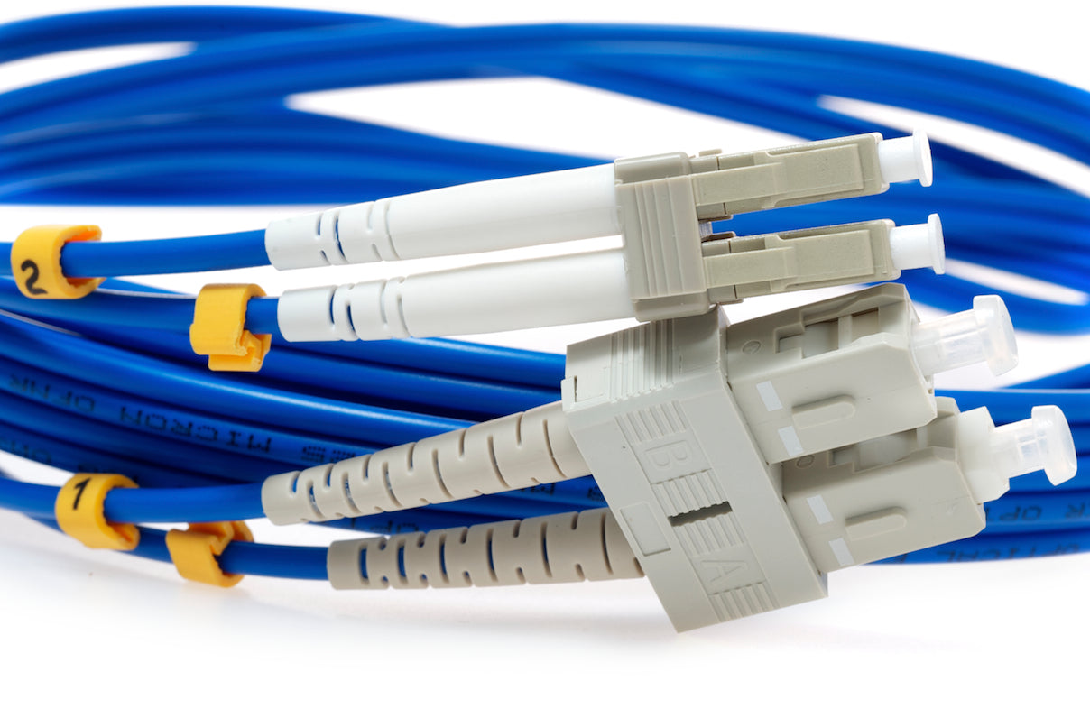 LC TO SC 62.5/125 Duplex Multimode Fiber Optic Cable-5 Meter Blue Jacket
