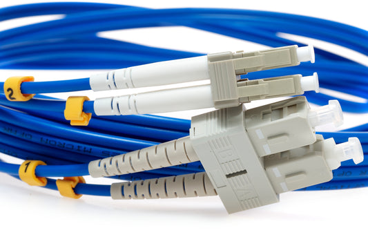 LC TO SC 62.5/125 Duplex Multimode Fiber Optic Cable-3 Meter Blue Jacket