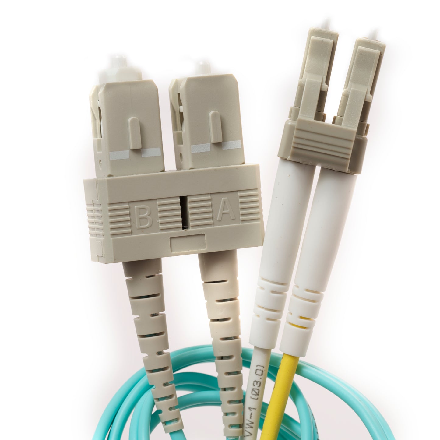 LC to SC 75M OM4 Duplex Multimode Fiber Optic Cable