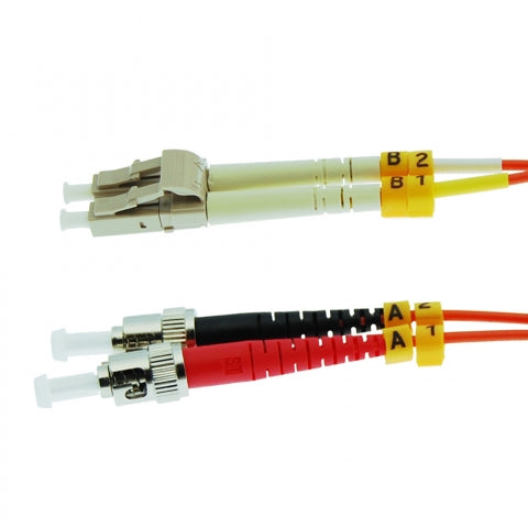1 Meter LC/ST OM1 Duplex MultiMode 62.5/125 Fiber Optic Patch Cable