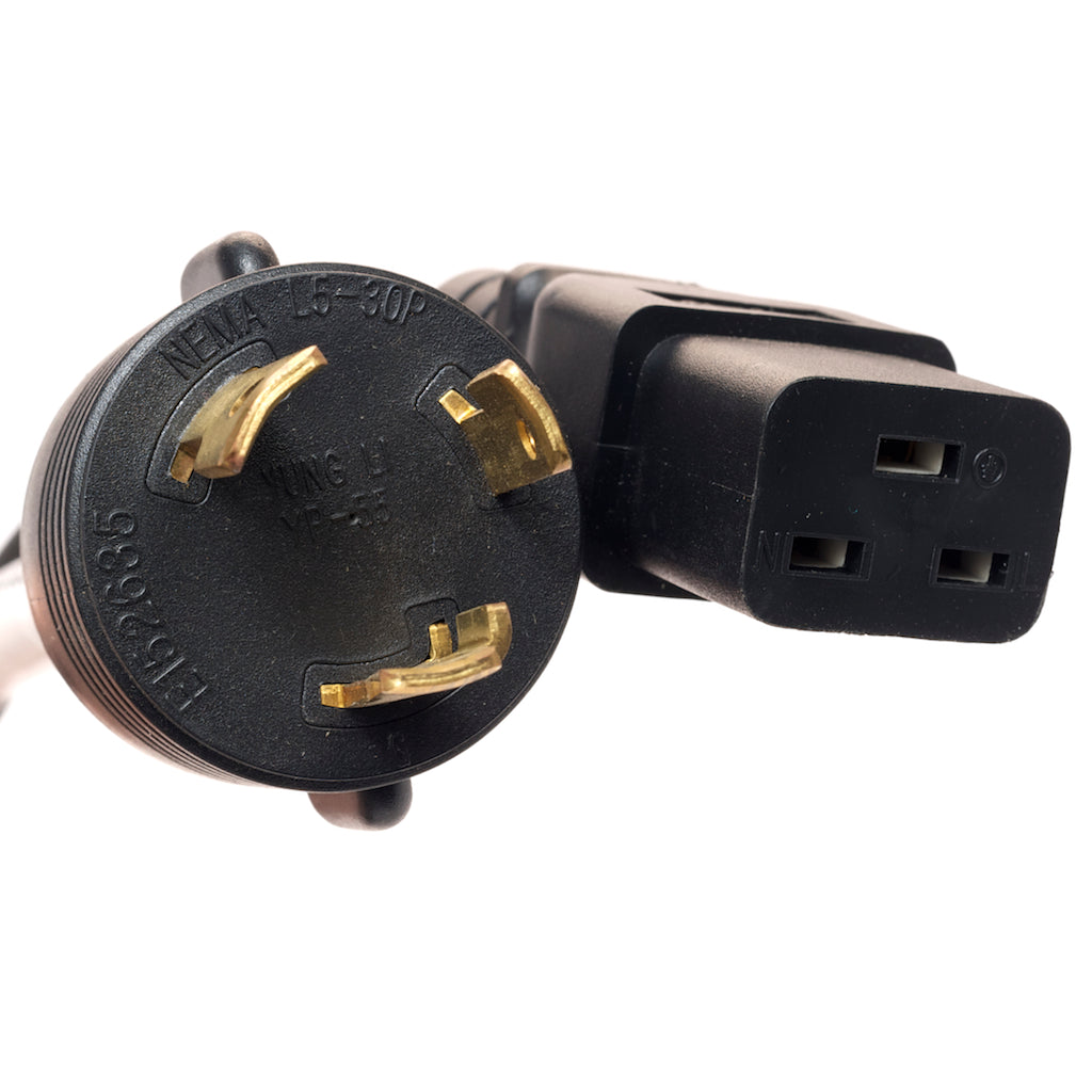 Power Cord - NEMA L5-30P to IEC C19 125 Volt - 15'