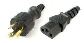 NEMA L6-20P to IEC320 C13 Bitmain PSU Power Cable - 15A - 15 Feet