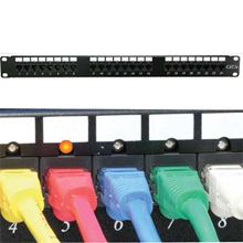 24 Port Cat6 110 Patch Panel RackMount w/LED Indicator