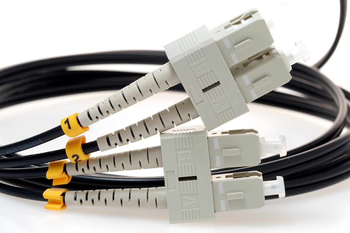 SC TO SC 50/125 Duplex Multimode Fiber Optic Cable-2 Meter Black Jacket