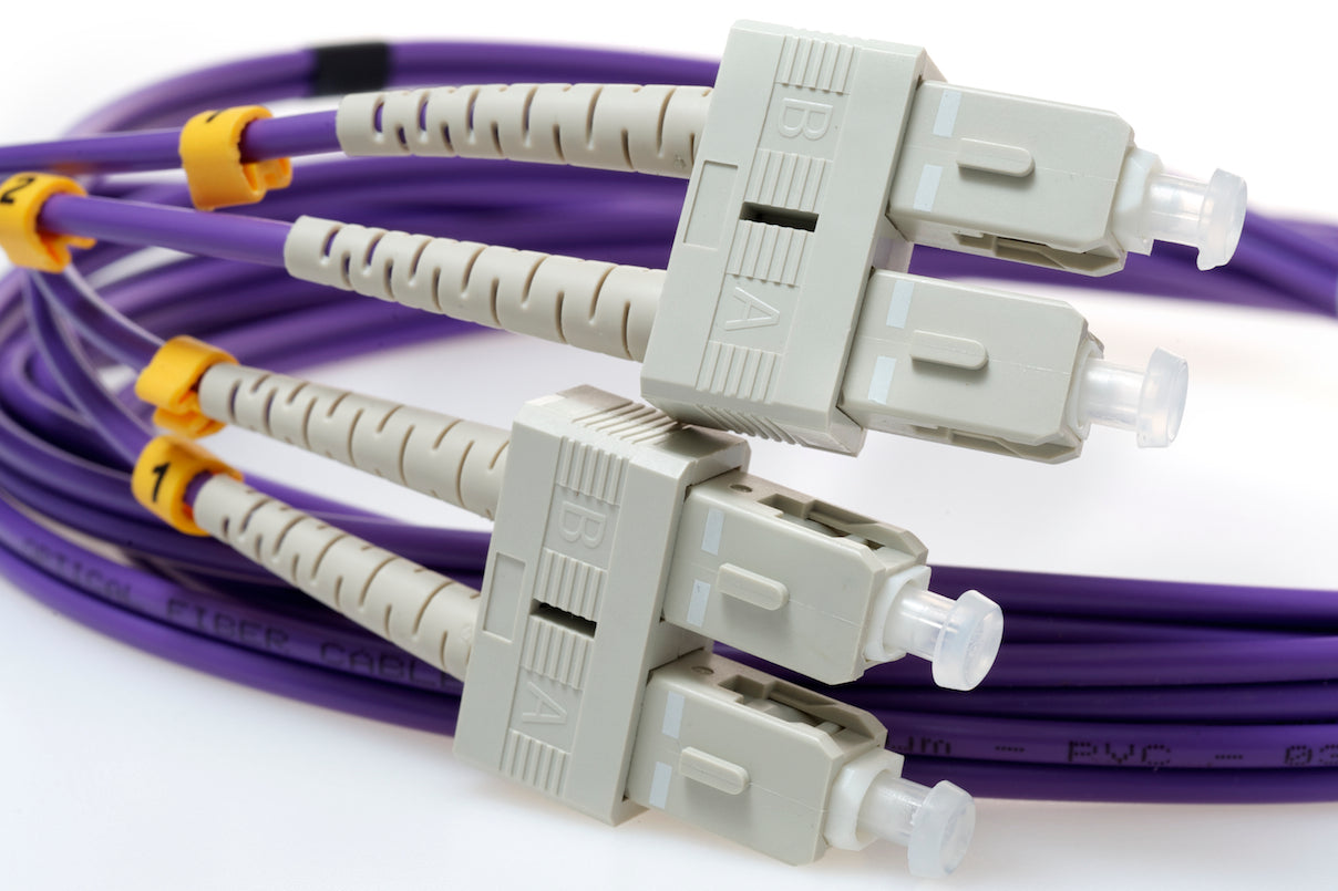 SC TO SC 62.5/125 Duplex Multimode Fiber Optic Cable-2 Meter Purple Jacket