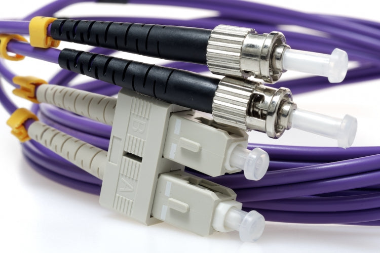 SC TO ST 62.5/125 Duplex Multimode Fiber Optic Cable-5 Meter Purple Jacket