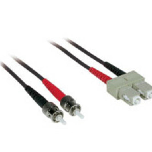 SC TO ST 62.5/125 Duplex Multimode Fiber Optic Cable-2 Meter Black Jacket