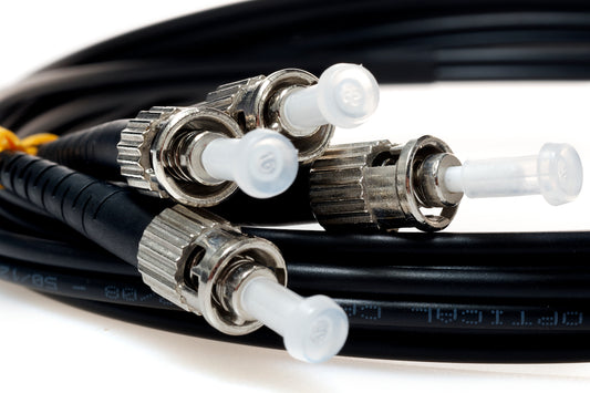 ST TO ST 50/125 OM4 Duplex Multimode Fiber Optic Cable-1 Meter Black J