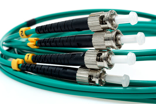 ST TO ST 50/125 OM4 Duplex Multimode Fiber Optic Cable-3 Meter Green J
