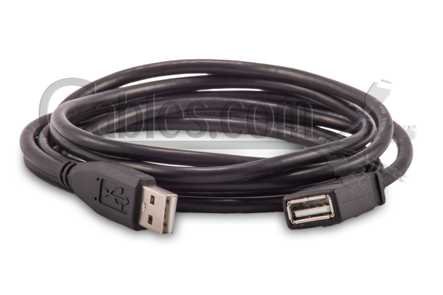 10Ft A-Male to A-Female USB2.0 Extension Cable Black