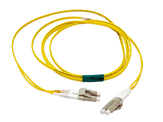 2 Meter - LC TO LC 50/125 OM4 Duplex Multimode Fiber Optic Cable - Yellow
