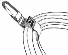 "Black Triangle Carabiner CableCarrier 1"" X 6"""