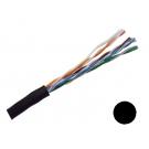 Bulk Cat5e Stranded PVC Cable - Black, UTP - 1000ft Roll