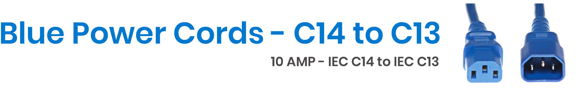 IEC C14 to IEC C13 10Amp-Blue