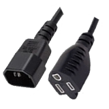 IEC320 C14 to NEMA 5-15R - 15Amp 14awg - 6 Ft