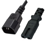 C14 Plug to C7 Connector 1 Foot 2.5amp Power Cable