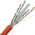 Category 6 PVC 4 Pair 24 Awg. Patch Cord Unshielded Stranded 1000 ft Roll- Red