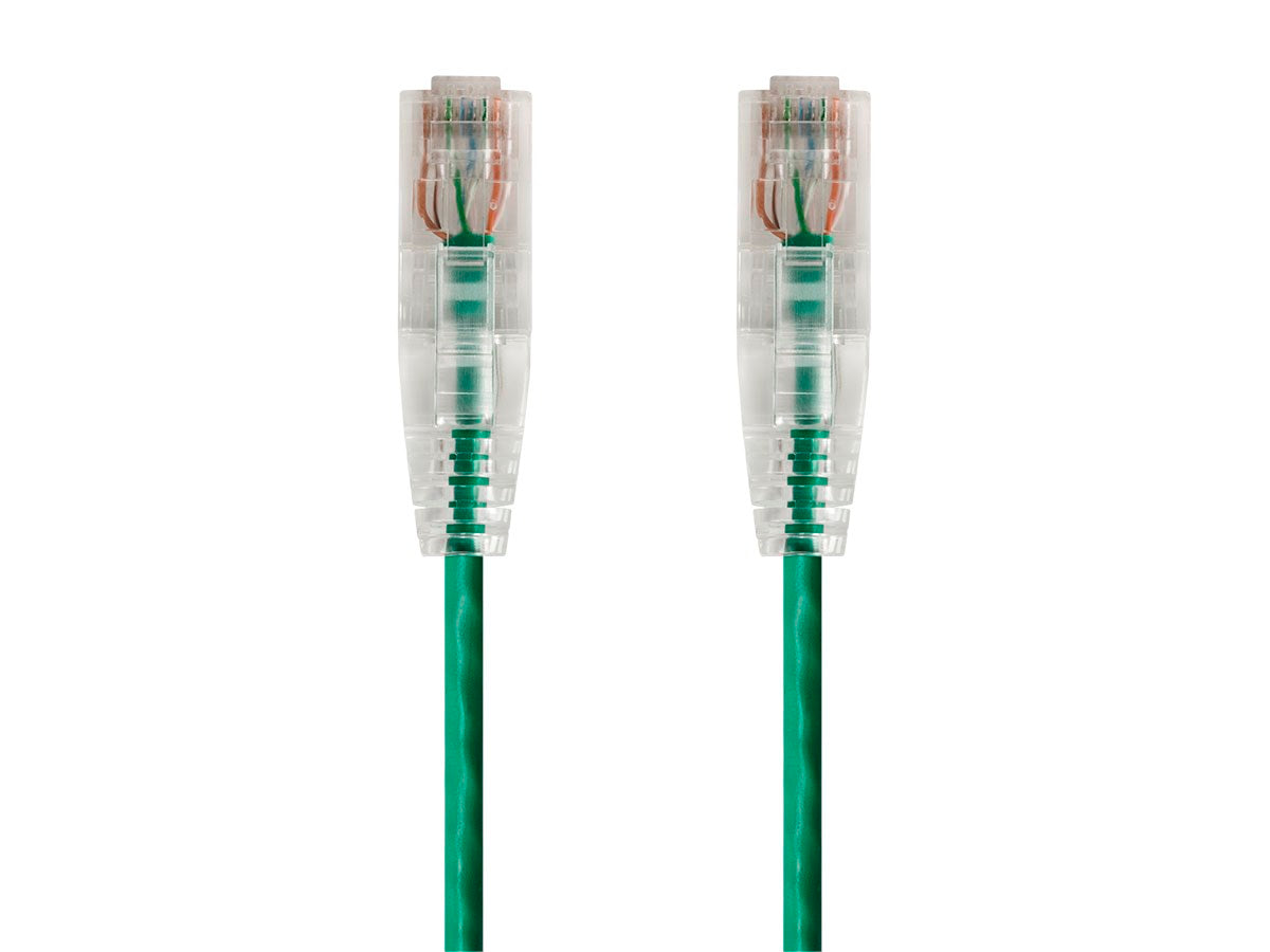 14Ft Green Cat6 Slim Jacket 28awg Network Patch Cable 550MHz