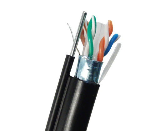 200ft - Cat6 Outdoor UV Resistant Waterproof Shielded Aerial with Messenger  Ethernet Cable