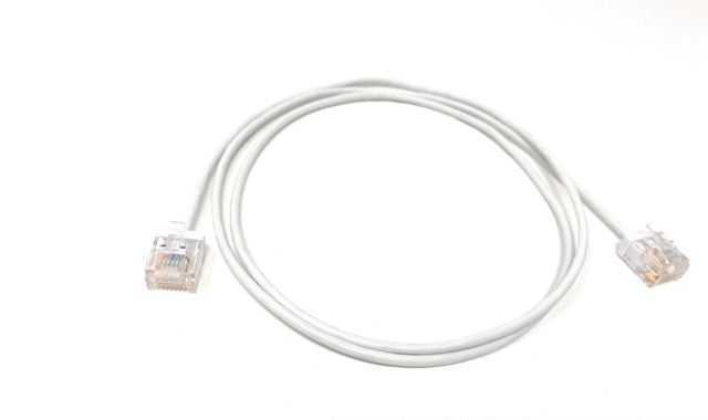 6Ft White Cat6A Slim Jacket 32awg Network Patch Cable 600MHz