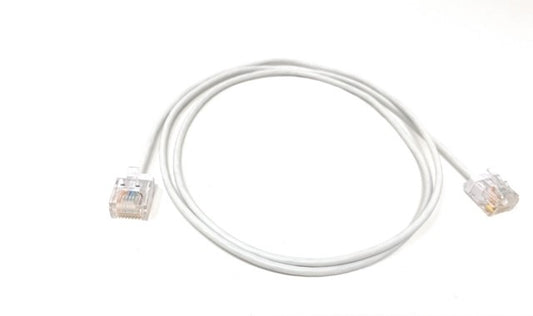 7Ft White Cat6A Slim Jacket 32awg Network Patch Cable 600MHz