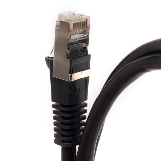 4Ft Cat6 Shielded Ethernet Cable Snagless Black