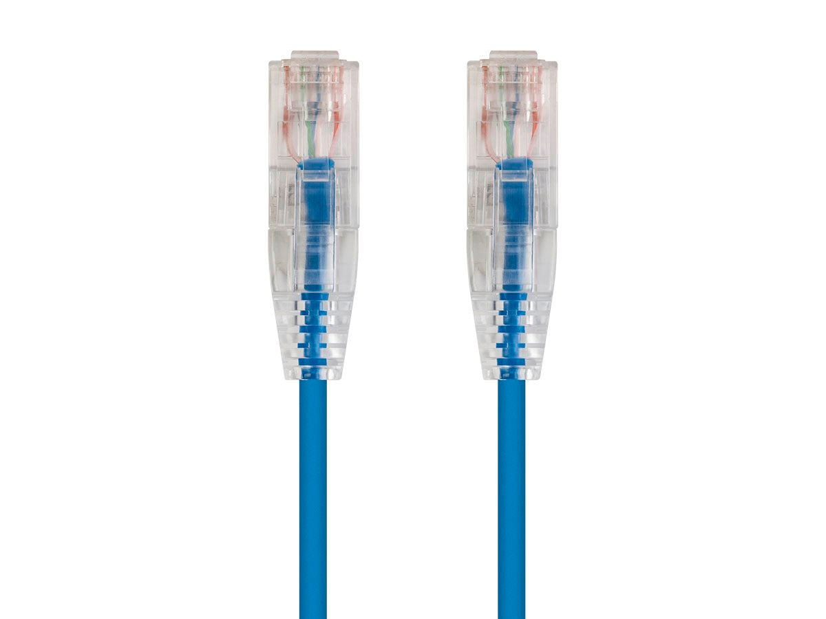 3Ft Blue Cat6 Slim Jacket 28awg Network Patch Cable 550MHz