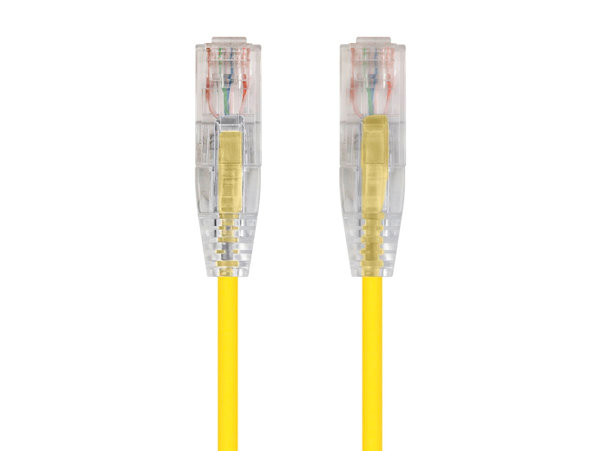 14Ft Yellow Cat6 Slim Jacket 28awg Network Patch Cable 550MHz