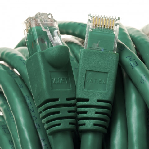 5Ft Cat6A 24AWG Green Snagless Ethernet Network Patch Cable