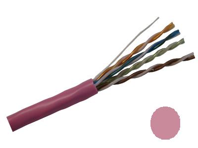 Category 5e Plenum Cable 1000 ft Spool - Pink