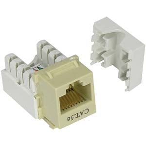 Category 5e Keystone Jack-Ivory- Punchdown