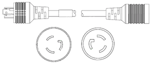 NEMA L5-20 to NEMA L5-20 20A 125V