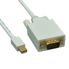 Mini DisplayPort Male to VGA Male Cable - 6ft